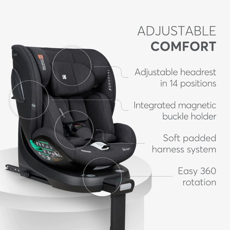 Kikkaboo i-Twist i-Size Κάθισμα Αυτοκινήτου 40-150cm Black