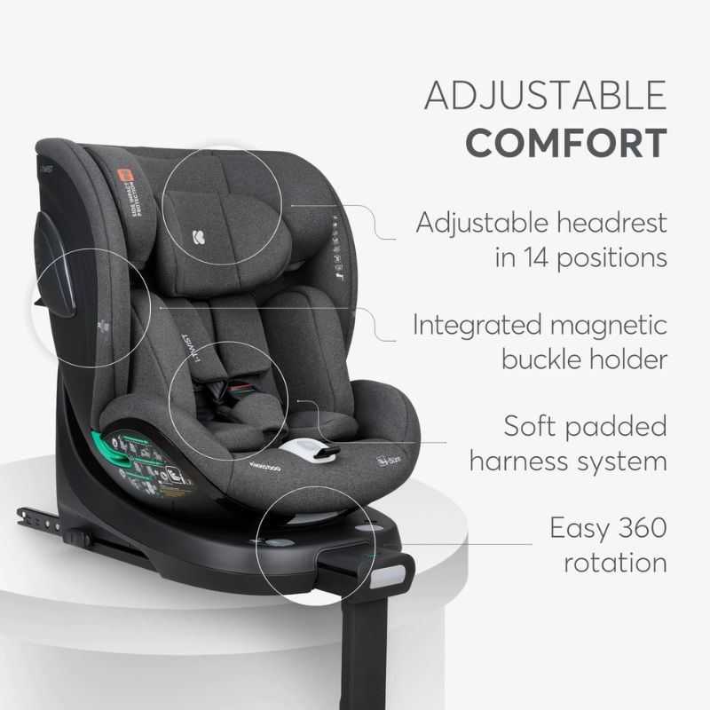 Kikkaboo i-Twist i-Size Κάθισμα Αυτοκινήτου 40-150cm Dark Grey