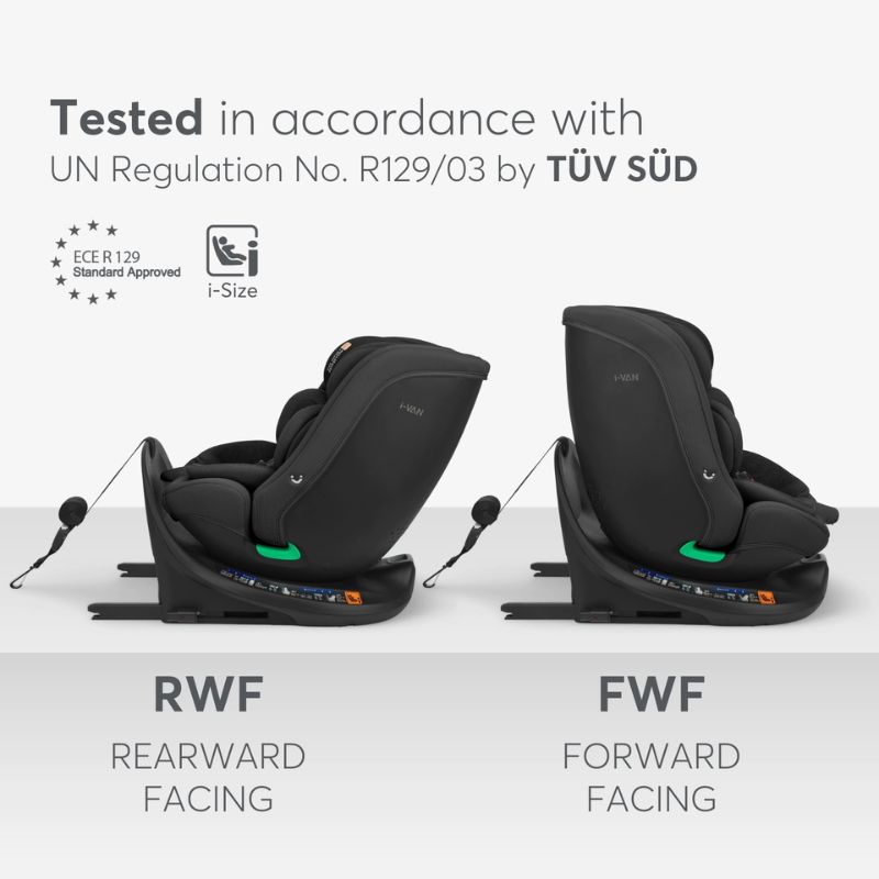 Kikkaboo i-Van i-Size Κάθισμα Αυτοκινήτου 40-150cm Black