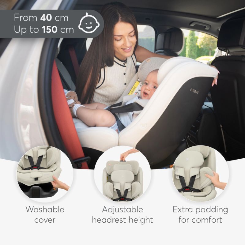 Kikkaboo i-Van i-Size Κάθισμα Αυτοκινήτου 40-150cm Black