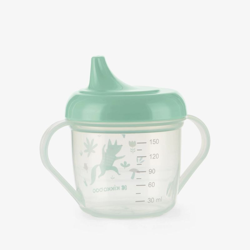 Kikkaboo Forest Party Εκπαιδευτικό Ποτηράκι Με Μαλακό Στόμιο Και Χερούλια 150ml Mint