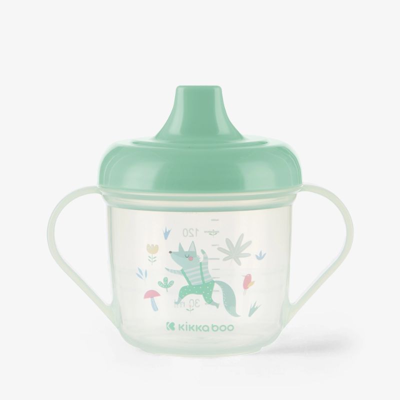 Kikkaboo Forest Party Εκπαιδευτικό Ποτηράκι Με Μαλακό Στόμιο Και Χερούλια 150ml Mint