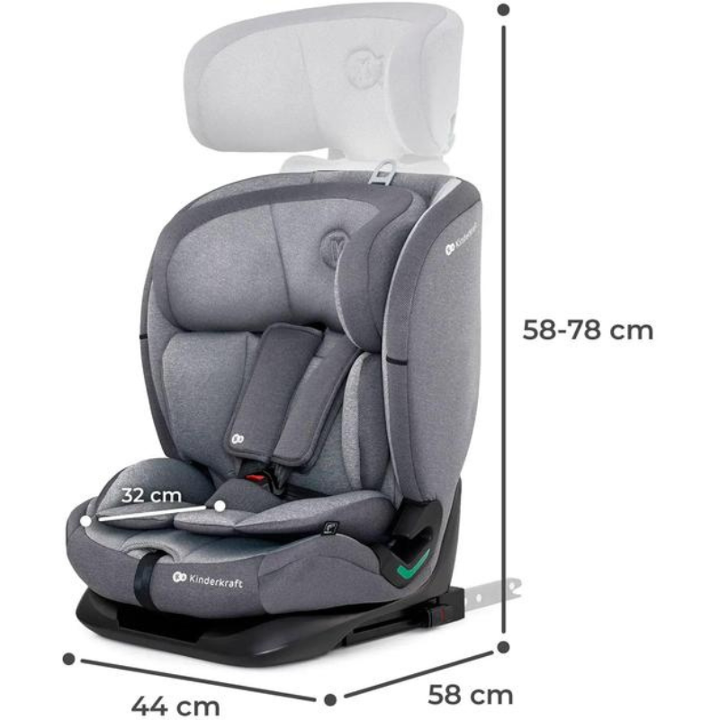 Kinderkraft Oneto 3 i-Size Κάθισμα Αυτοκινήτου 76-150cm Cool Grey