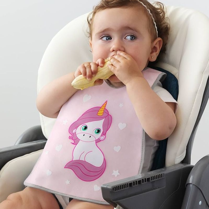 Kiokids Αδιάβροχη Σαλιάρα Για 4+ Μηνών Unicorn Pink