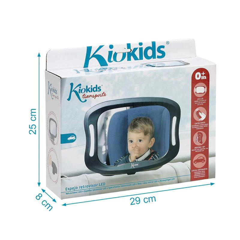 Kiokids Καθρέφτης Πίσω Καθισμάτων Αυτοκινήτου Led 28cm * 20cm