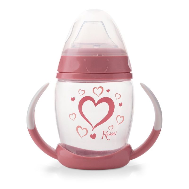 Kiokids Εκπαιδευτικό Ποτηράκι Για 6+ Μηνών 270ml Heart Pink