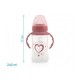 Kiokids Μπιμπερό Με Λαβές Για 4+ Μηνών 240ml Heart Pink