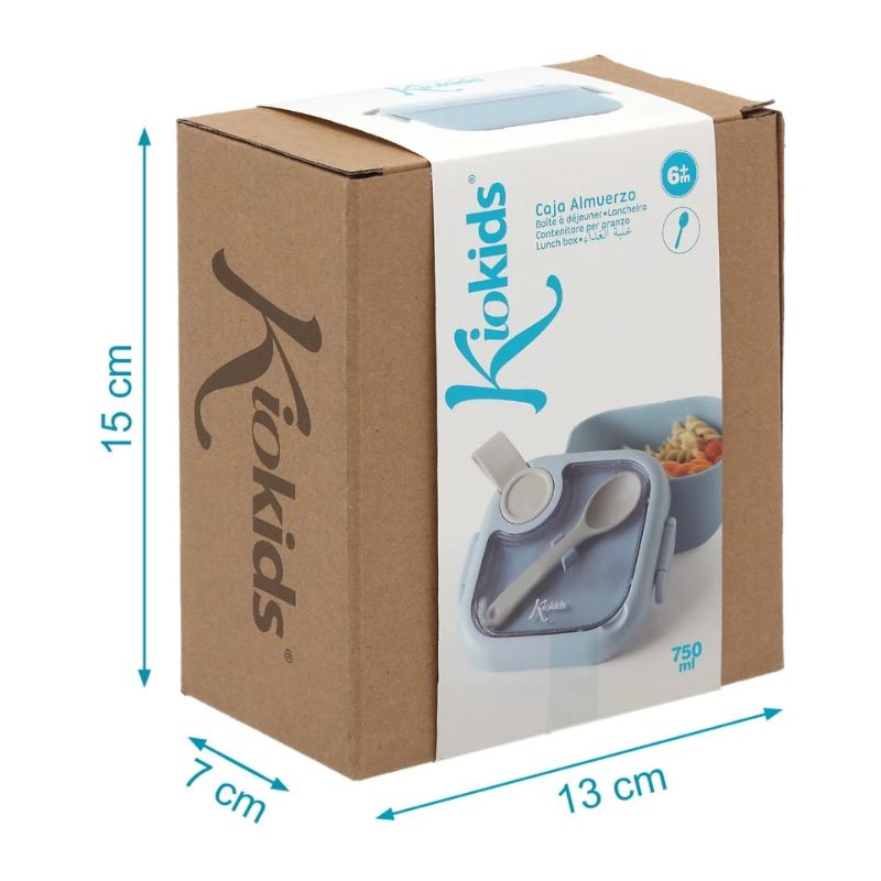 Kiokids Dolci Amici Σετ Φαγητοδοχείο Από Ανοξείδωτο Ατσάλι Με Κουταλάκι 2 τμχ 750ml Για 4+ Μηνών Blue Kiokids Dolci Amici Σετ Φαγητοδοχείο Από Ανοξείδωτο Ατσάλι Με Κουταλάκι 2 τμχ 750ml Για 4+ Μηνών Blue