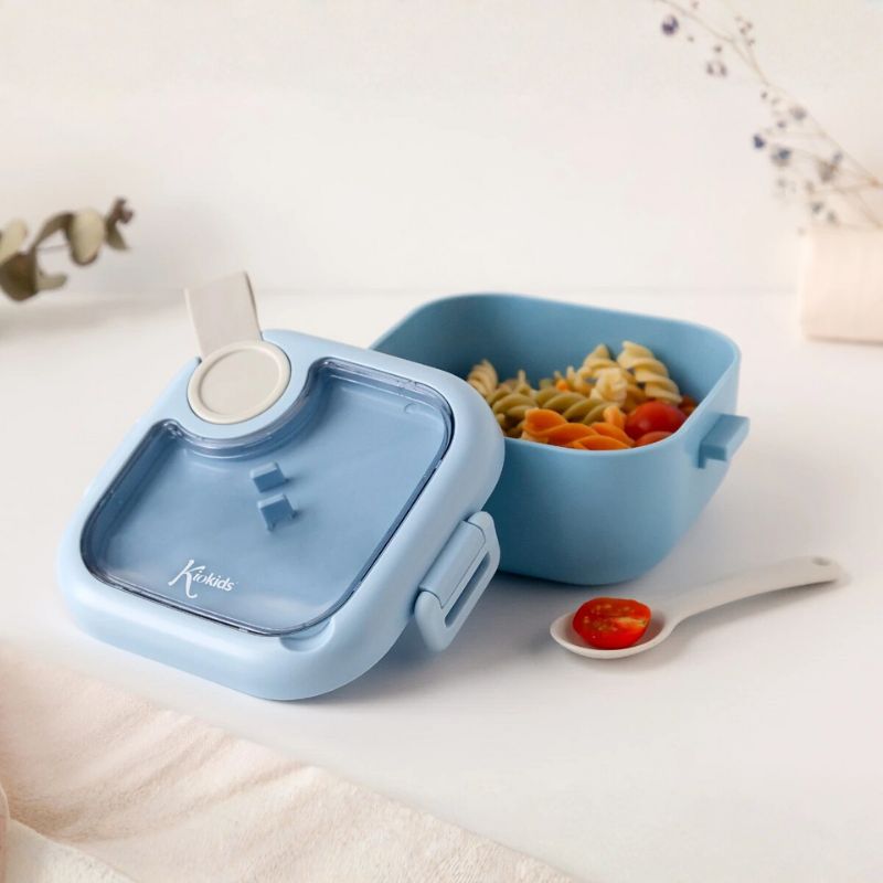 Kiokids Dolci Amici Σετ Φαγητοδοχείο Από Ανοξείδωτο Ατσάλι Με Κουταλάκι 2 τμχ 750ml Για 4+ Μηνών Blue Kiokids Dolci Amici Σετ Φαγητοδοχείο Από Ανοξείδωτο Ατσάλι Με Κουταλάκι 2 τμχ 750ml Για 4+ Μηνών Blue