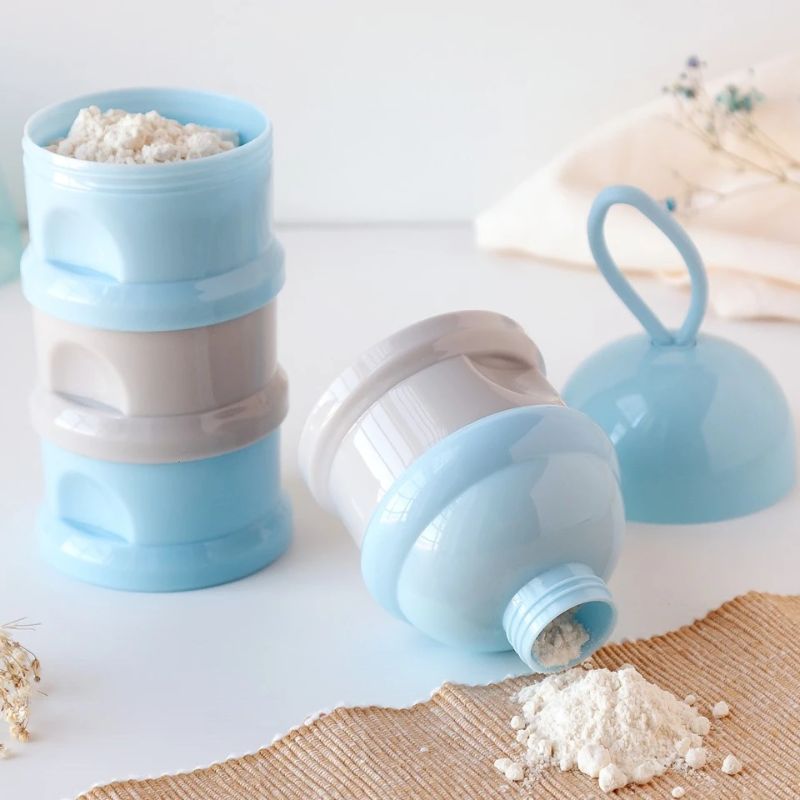 Kiokids Δοσομετρητής Σκόνης Γάλακτος 4 Θέσεων 340ml Blue And Grey