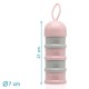 Kiokids Δοσομετρητής Σκόνης Γάλακτος 4 Θέσεων 340ml Pink And Grey