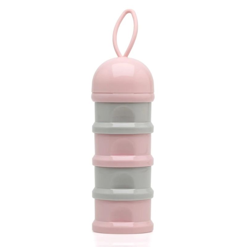 Kiokids Δοσομετρητής Σκόνης Γάλακτος 4 Θέσεων 340ml Pink And Grey
