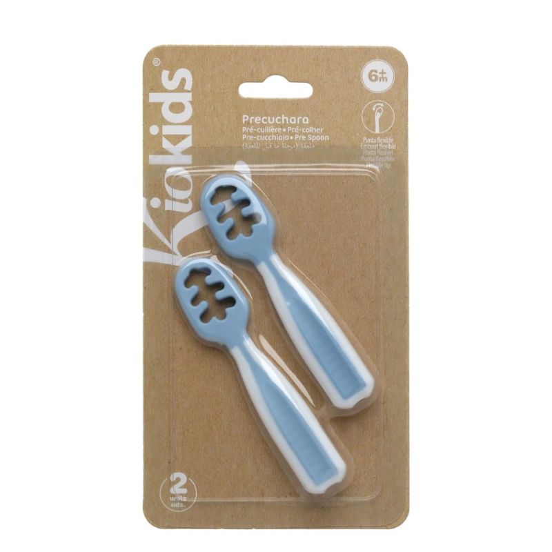 Kiokids Σετ Κουταλάκια Αυτοσίτισης 2 τμχ Για 6+ Μηνών Blue