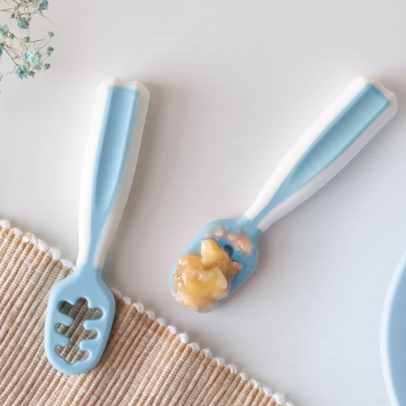 Kiokids Σετ Κουταλάκια Αυτοσίτισης 2 τμχ Για 6+ Μηνών Blue