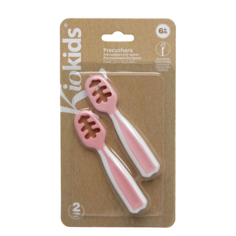 Kiokids Σετ Κουταλάκια Αυτοσίτισης 2 τμχ Για 6+ Μηνών Pink