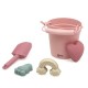 Kiokids Σιλικονούχο Σετ Με Κουβαδάκι Για Παραλία 5 τμχ Για 18+ Μηνών Pink