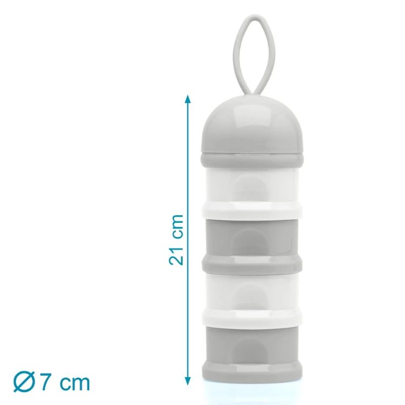 Kiokids Δοσομετρητής Σκόνης Γάλακτος 4 Θέσεων 340ml Grey