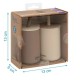 Kiokids Ecofrfiendly Σετ Σιλικονούχα Ποτήρια Με Καλαμάκι 2 τμχ Για 6+ Μηνών 180ml Beige