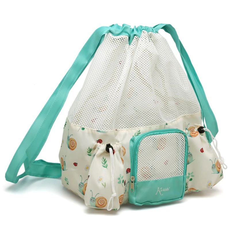 Kiokids Αδιάβροχη Τσάντα Παραλίας 10l Snail Beige