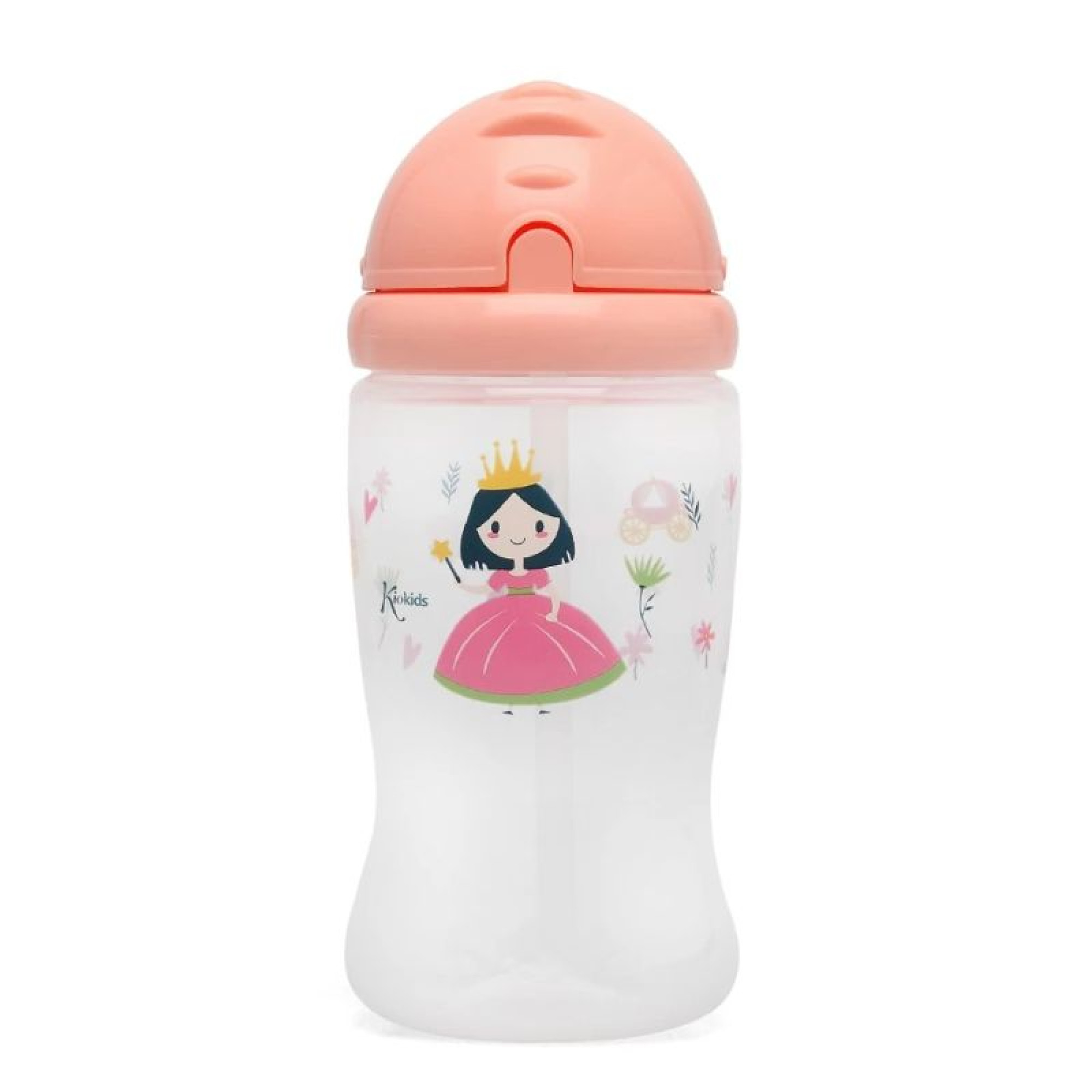 Kiokids Back To School Εκπαιδευτικό Ποτήρι Με Καλαμάκι Για 6+ Μηνών 350ml Pink