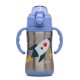 Kiokids Παγούρι-Θερμός Με Λαβές Για 6+ Μηνών 280ml Space Rocket Blue