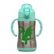 Kiokids Παγούρι-Θερμός Με Λαβές Για 6+ Μηνών 280ml Dragon Green