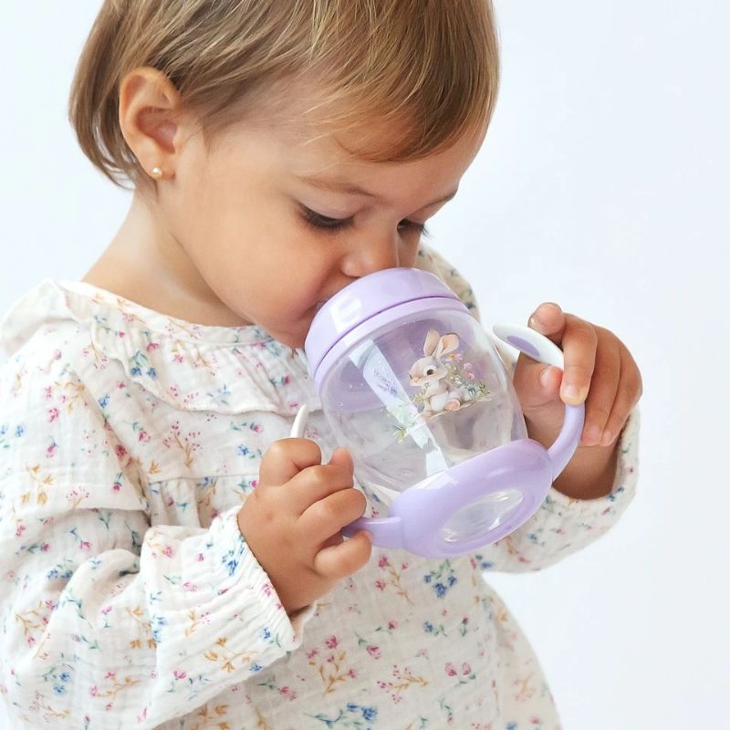 Kiokids Εκπαιδευτικό Ποτηράκι Για 6+ Μηνών 270ml Rabbit Lavender
