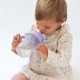 Kiokids Dolci Amici Εκπαιδευτικό Ποτηράκι Με Καλαμάκι Και Λαβές Για 6+ Μηνών 300ml Bunny Lavender