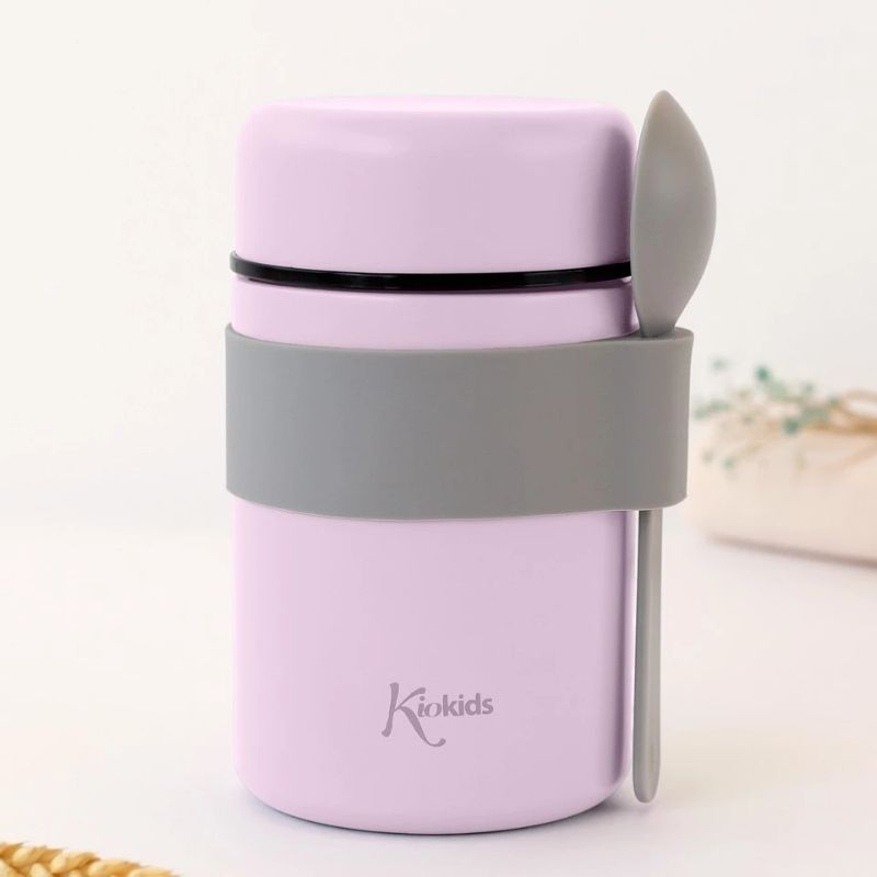 Kiokids Θερμός Φαγητού Με Κουταλάκι 500ml Lavender