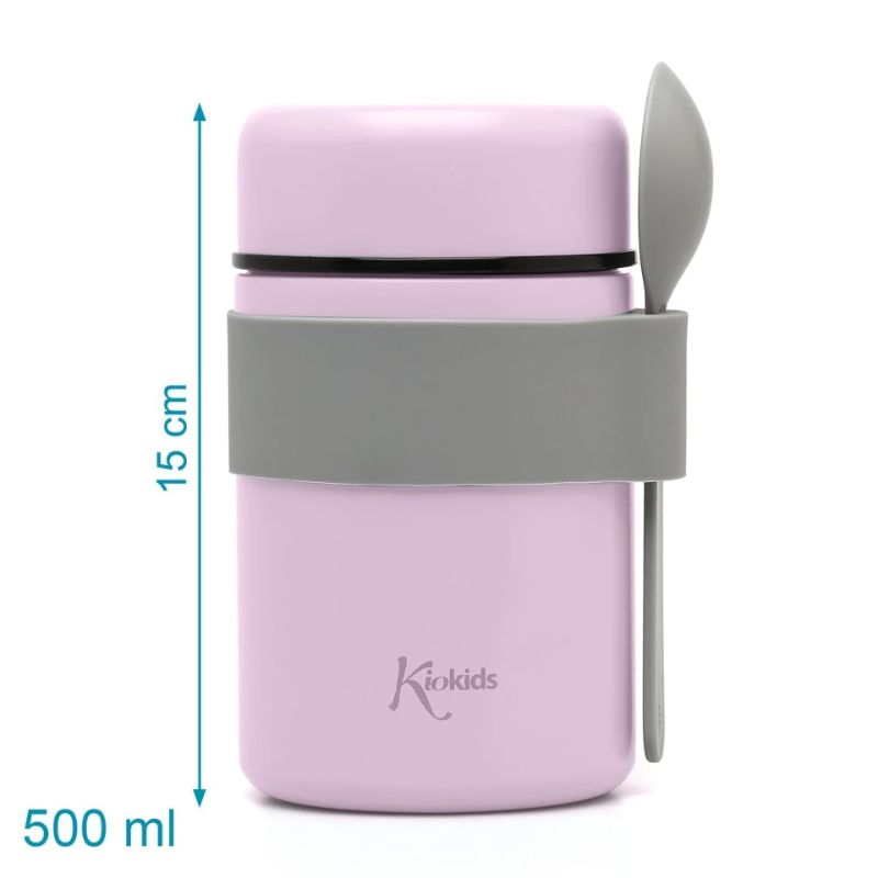 Kiokids Θερμός Φαγητού Με Κουταλάκι 500ml Lavender