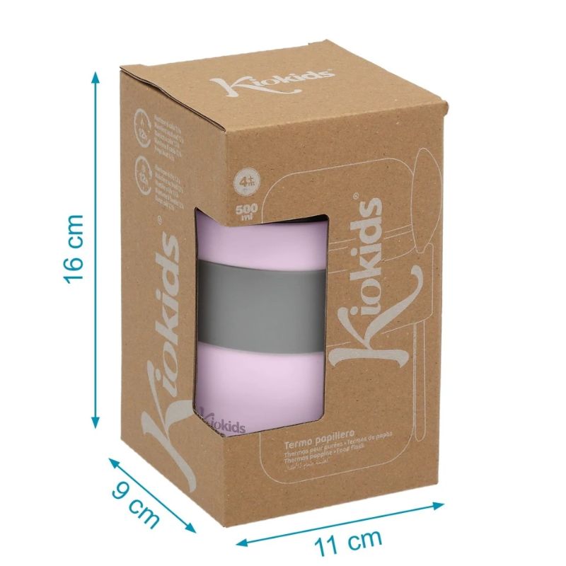 Kiokids Θερμός Φαγητού Με Κουταλάκι 500ml Lavender