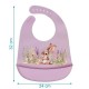 Kiokids Σαλιάρα Σιλικόνης Για 4+ Μηνών Honey Lavender