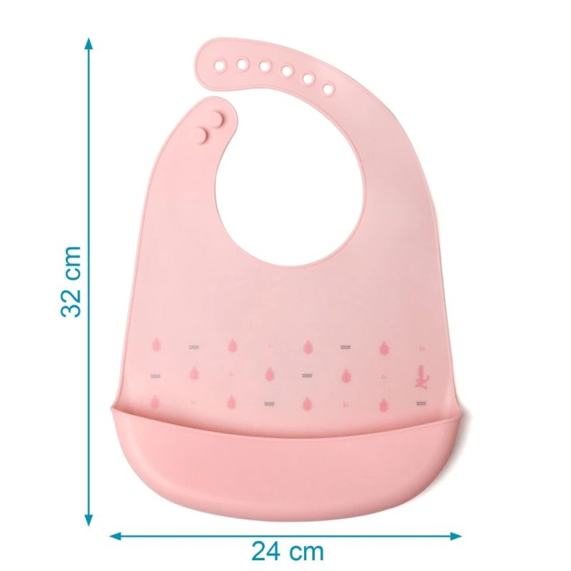 Kiokids Σαλιάρα Σιλικόνης Για 4+ Μηνών Petit Moments Pink