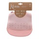 Kiokids Σαλιάρα Σιλικόνης Για 4+ Μηνών Petit Moments Pink