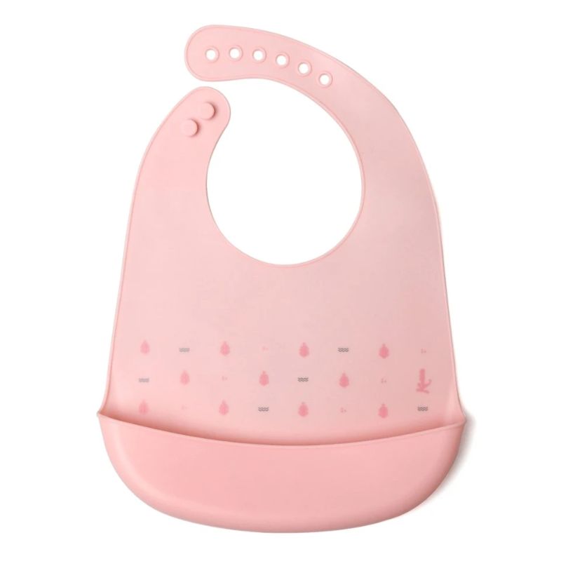 Kiokids Σαλιάρα Σιλικόνης Για 4+ Μηνών Petit Moments Pink