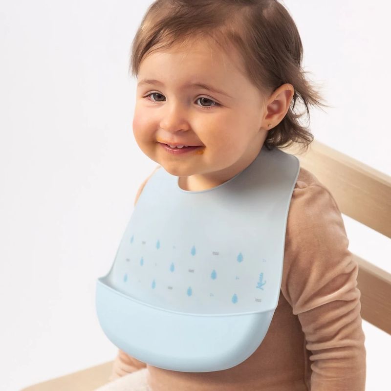 Kiokids Petit Moments Σιλικονούχα Σαλιάρα Blue