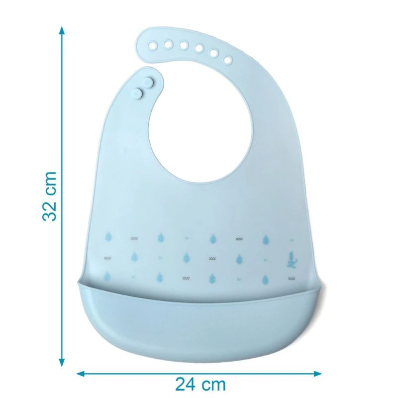 Kiokids Petit Moments Σιλικονούχα Σαλιάρα Blue