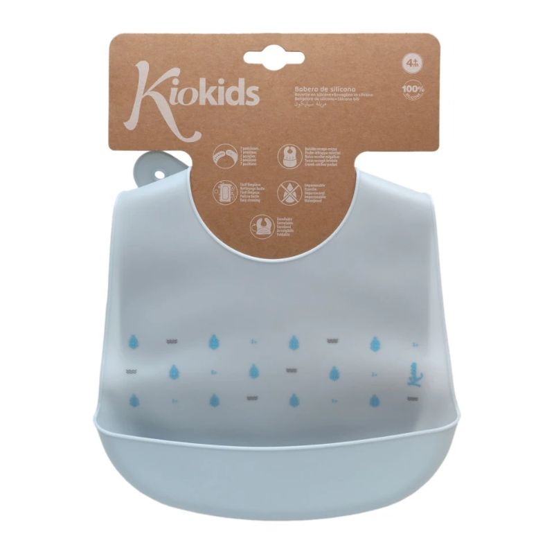 Kiokids Petit Moments Σιλικονούχα Σαλιάρα Blue
