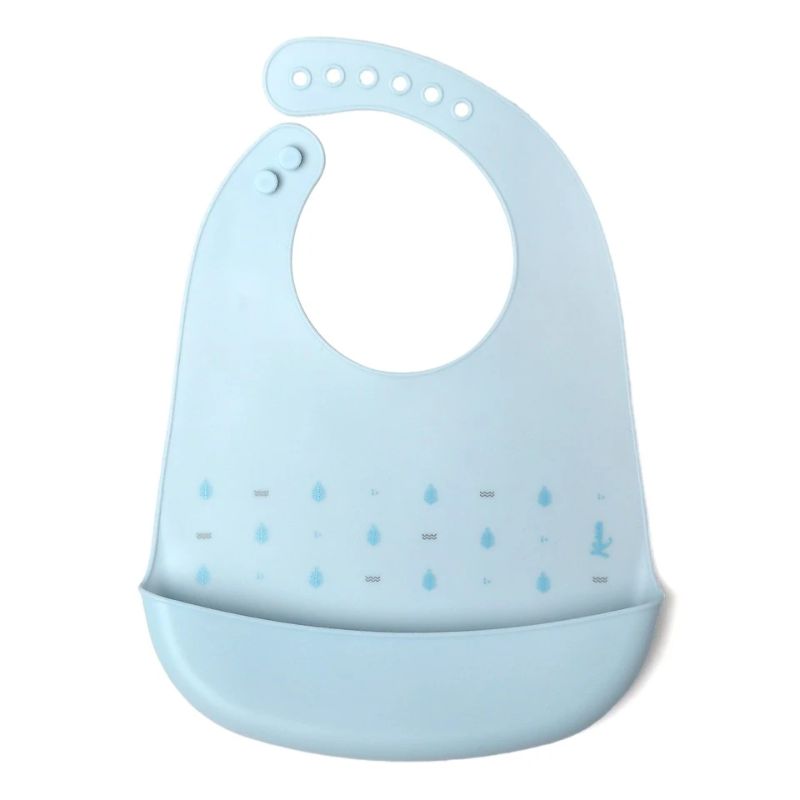 Kiokids Petit Moments Σιλικονούχα Σαλιάρα Blue