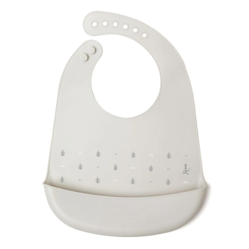 Kiokids Petit Moments Σιλικονούχα Σαλιάρα Για 4+ Μηνών Gray