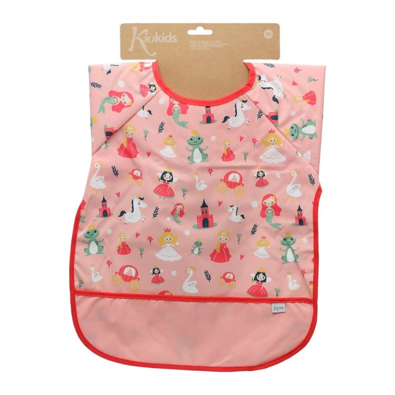 Kiokids Back To School Σαλιάρα Με Μακριά Μανίκια Για 4+ Μηνών Pink
