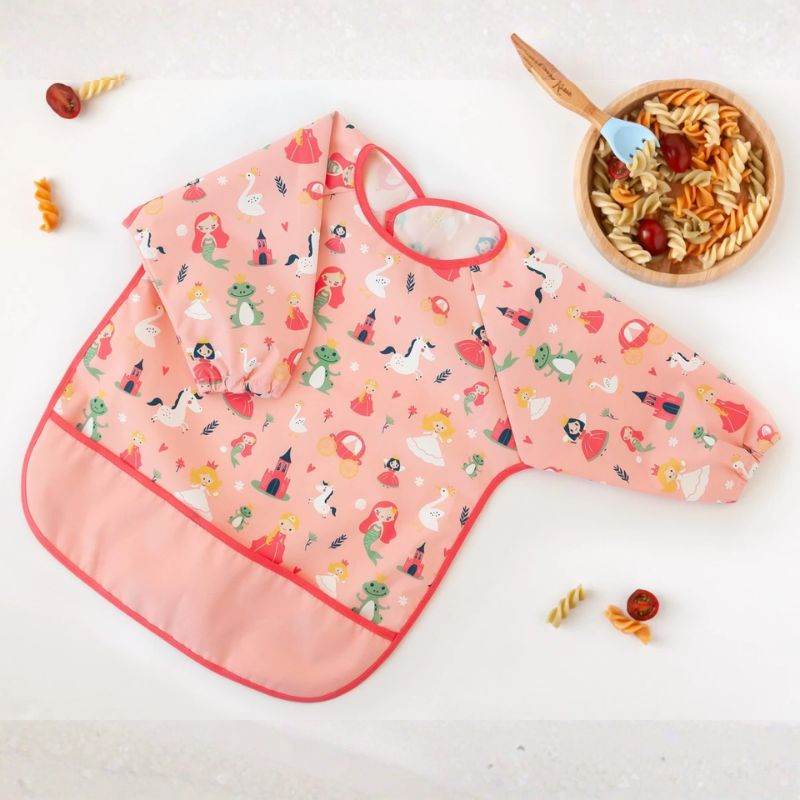 Kiokids Back To School Σαλιάρα Με Μακριά Μανίκια Για 4+ Μηνών Pink