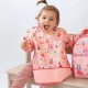 Kiokids Back To School Σαλιάρα Με Μακριά Μανίκια Για 4+ Μηνών Pink