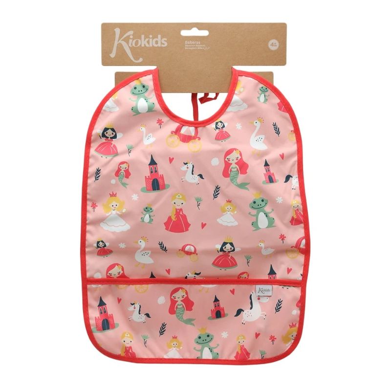 Kiokids Back To School Σαλιάρα Με Κορδόνια Για 4+ Μηνών Pink