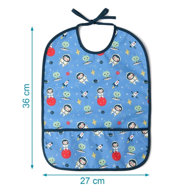 Kiokids Back To School Σαλιάρα Με Κορδόνια Για 4+ Μηνών Blue