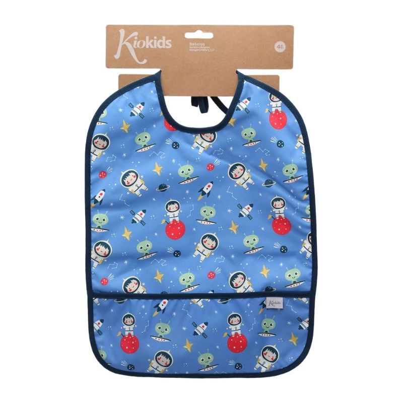 Kiokids Back To School Σαλιάρα Με Κορδόνια Για 4+ Μηνών Blue