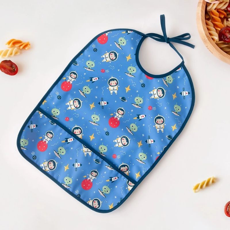 Kiokids Back To School Σαλιάρα Με Κορδόνια Για 4+ Μηνών Blue