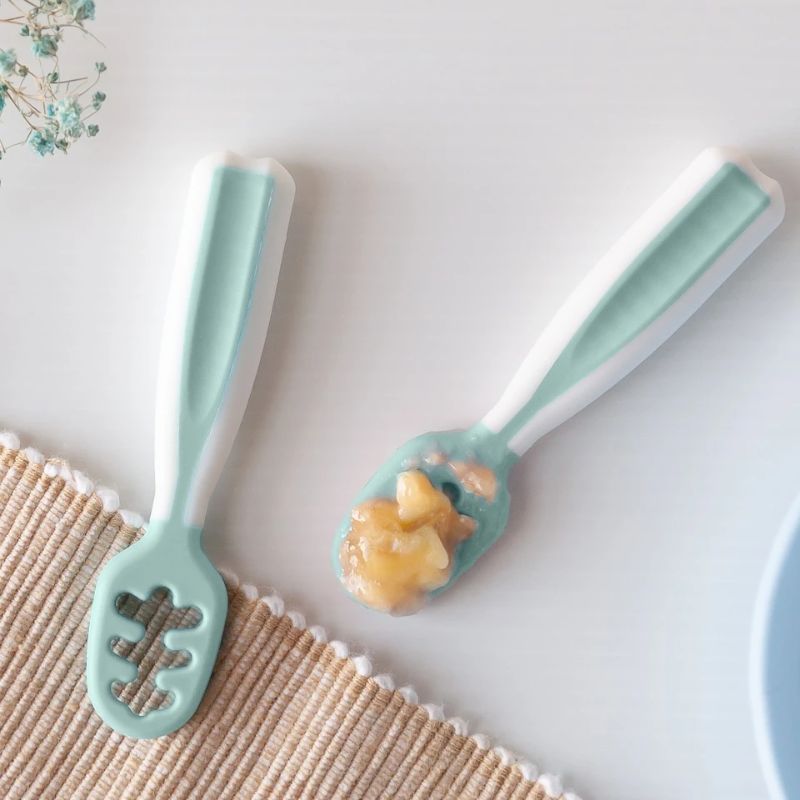 Kiokids Σετ Κουταλάκια Αυτοσίτισης 2 τμχ Για 6+ Μηνών Sage