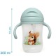 Kiokids Dolci Amici Εκπαιδευτικό Ποτηράκι Με Καλαμάκι Και Λαβές Για 6+ Μηνών 300ml Squirrel Sage