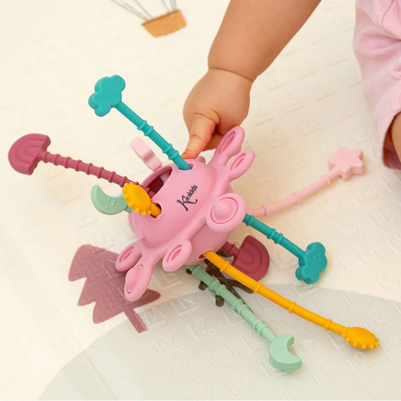 Kiokids Σιλικονούχο Μασητικό Για 4+ Μηνών 25cm Planet Pink